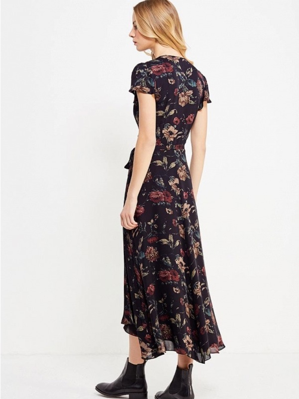Polo by Ralph Lauren Black Floral V-Neck Maxi Dress - Picture 3 of 7